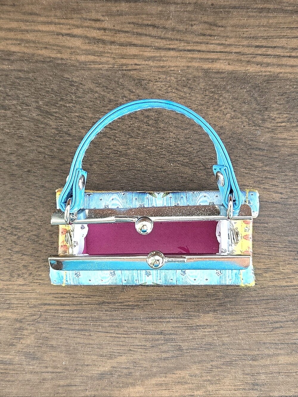 Micro Mini Pocketbook w/Sunflower & Rhinestones - 3 1/2" X 1 3/4" - Choice of 1 - Picture 4 of 5